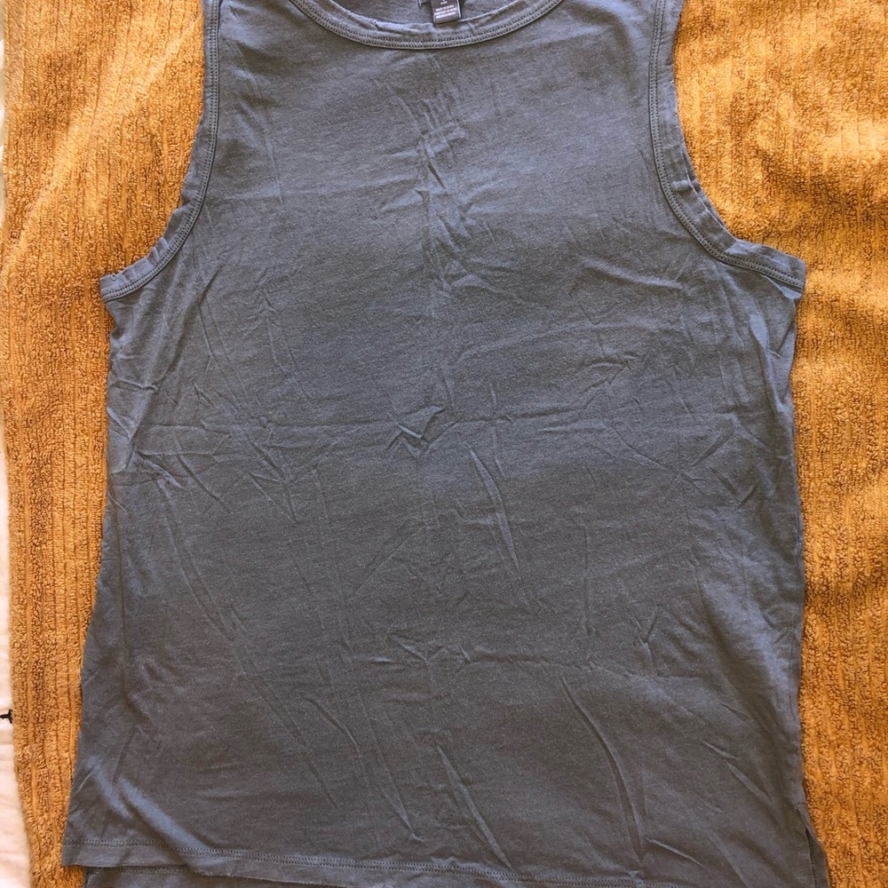 Aerie green/grey muscle tank top women’s size S